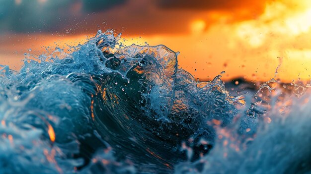 a close up of a wave in the ocean