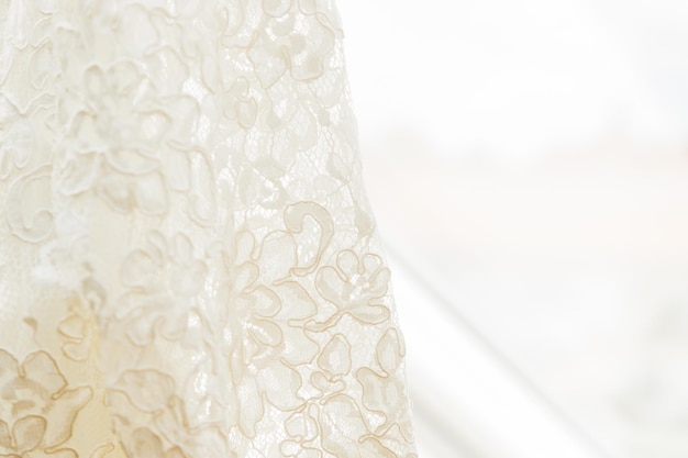 Photo close-up of wedding dress