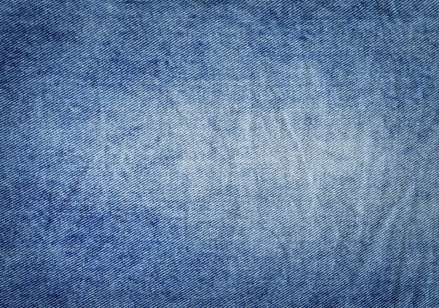 Close-up weergave blauwe natuurlijke schone denim textuur Textuur van jeans textiel close-up Jeans denim achtergrond