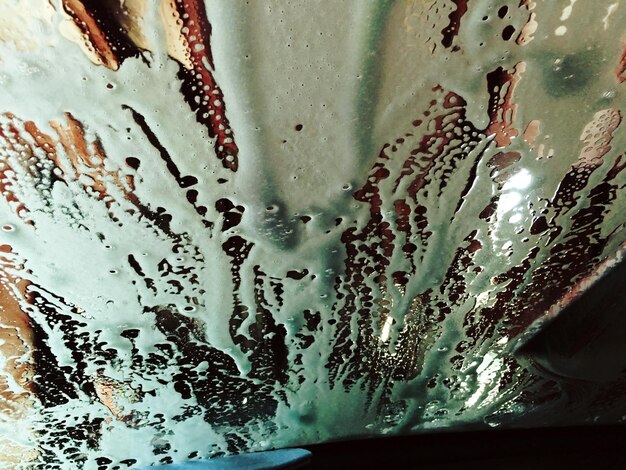 Photo close-up of wet glass window