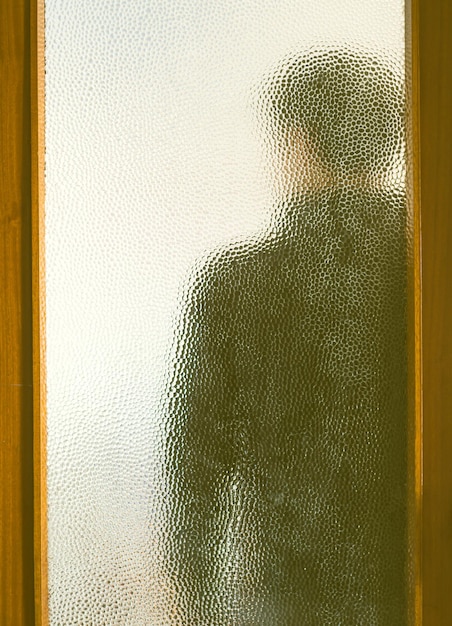 Photo close-up of wet glass window