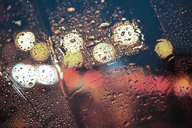 Photo close-up of wet glass