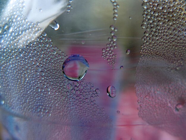 Photo close-up of wet glass