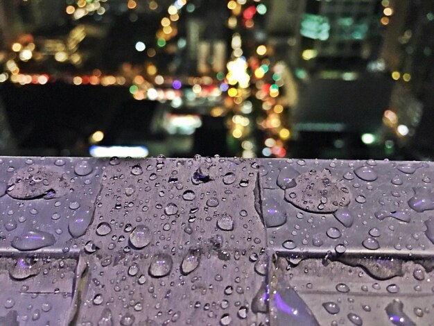 Photo close-up of wet rainy season