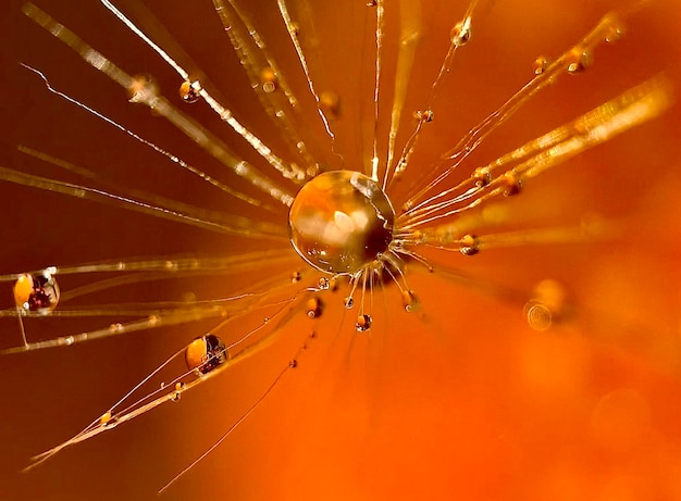 Close-up of wet seed