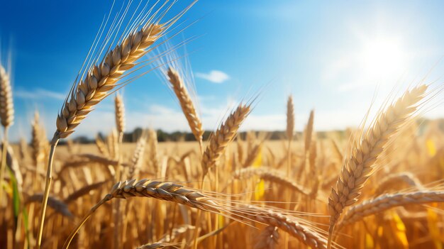 A close up of wheat in a field