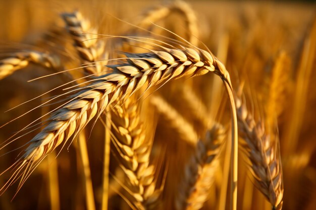 A close up of a wheat field