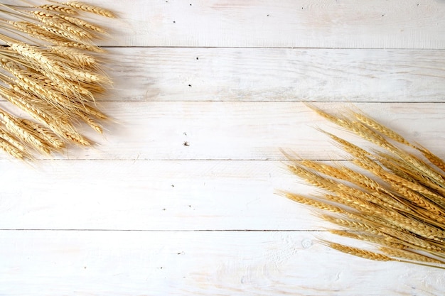 Photo close-up of wheat on floor