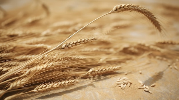 A close up of wheat