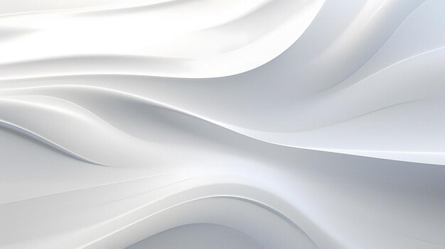 Крупный план белого абстрактного фона с изогнутым дизайном Генеративный искусственный интеллект