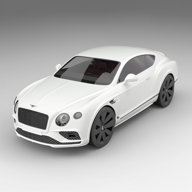 A close up of a white bentley car on a gray background generative ai