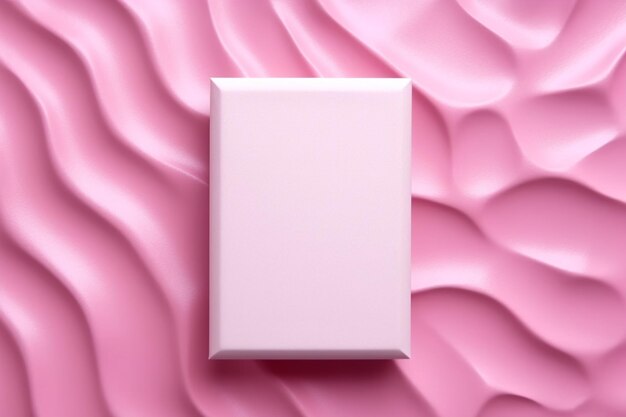 Photo a close up of a white box on a pink background generative ai