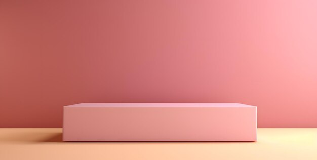 Photo a close up of a white box on a pink background generative ai