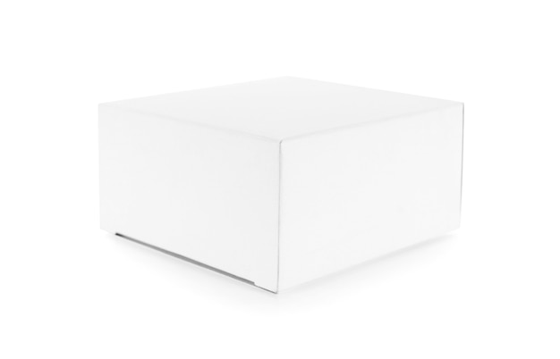 Close up of a white box on white