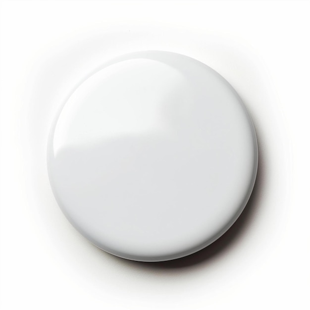 Photo a close up of a white button on a white surface