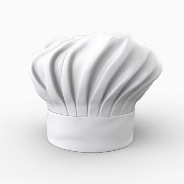 A close up of a white chef hat on a white surface generative ai