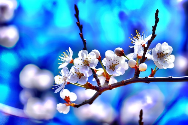 close up of white cherry blossoms