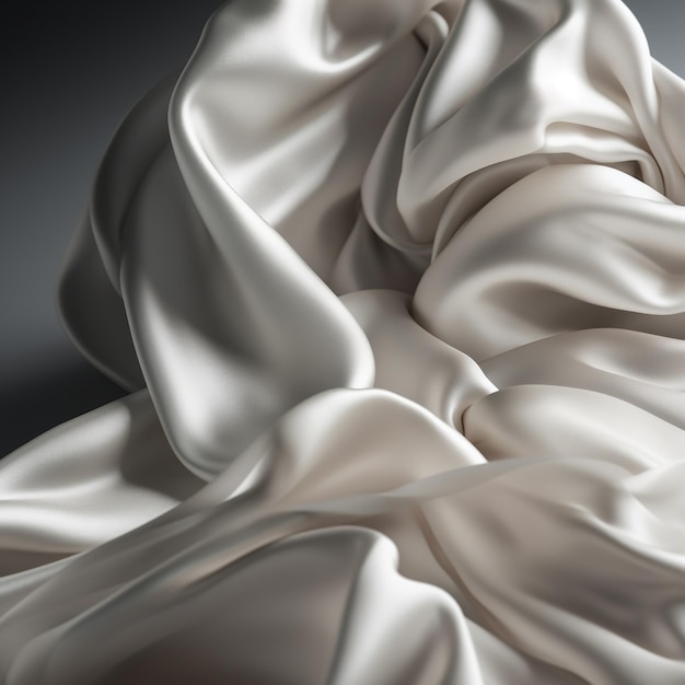 a close up of a white cloth with Generative AI