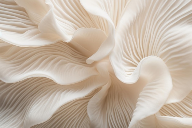 Close up of white colored Oyster mushroom AI generated