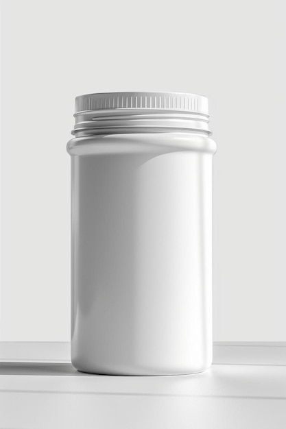 a close up of a white container on a table