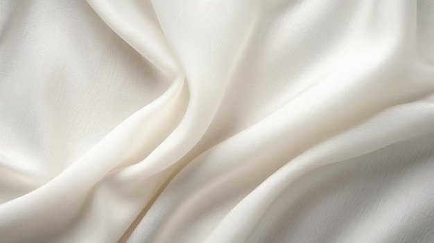 Крупный план белой ткани с очень большим количеством складок, генерирующих искусственный интеллект