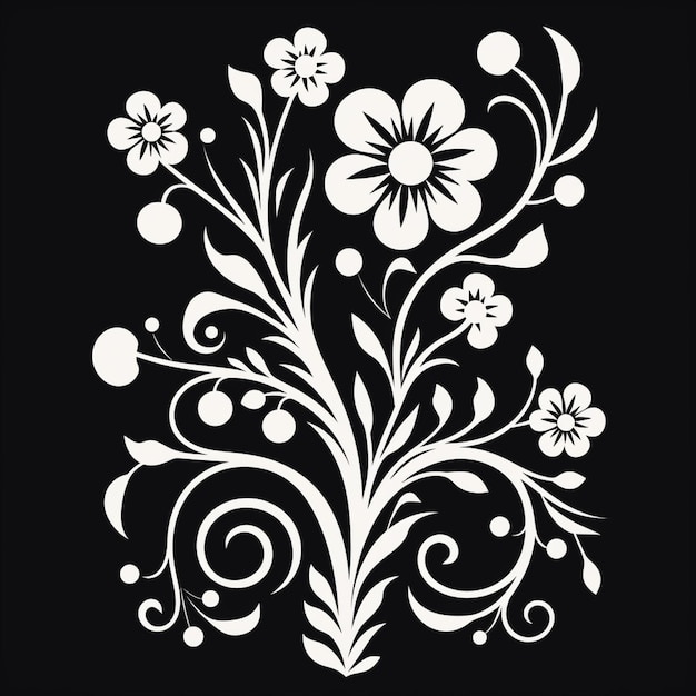 Foto un primo piano di un fiore bianco su uno sfondo nero