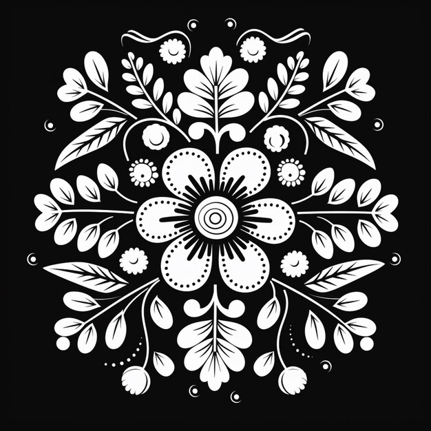 a close up of a white flower on a black background generative ai