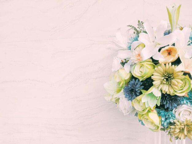 Close-up of white flower bouquet