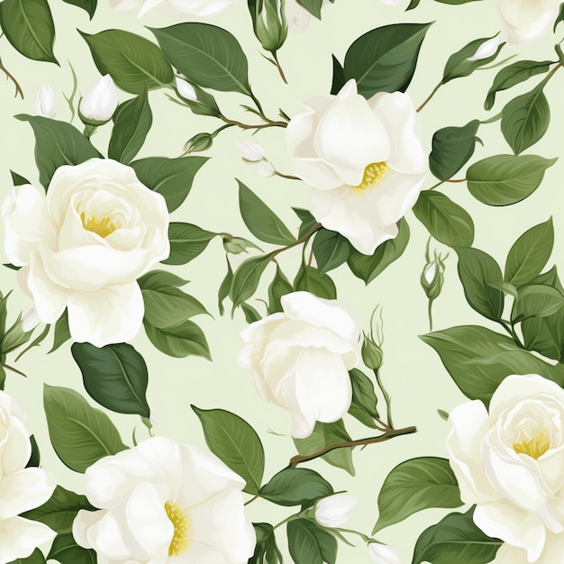 a close up of a white flower on a green background generative ai