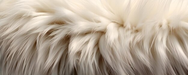 A close up of a white furry dog's fur