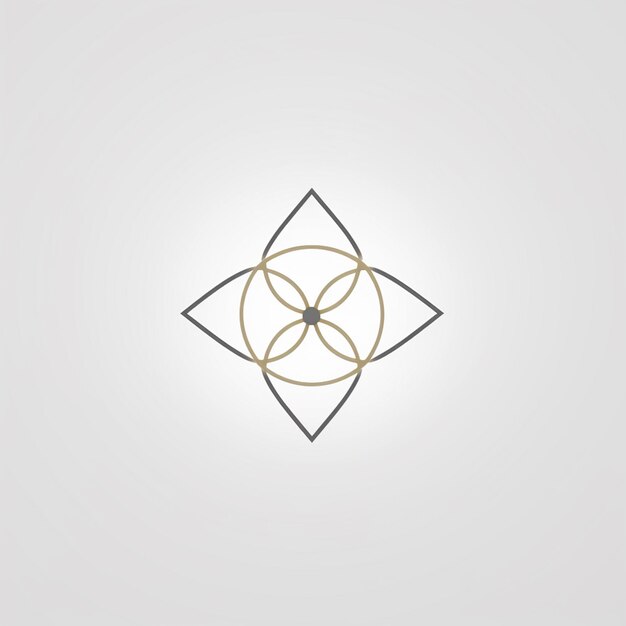 a close up of a white and gold logo with a star generative ai