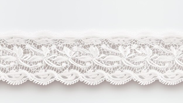 a close up of a white lace with a flower pattern generative ai