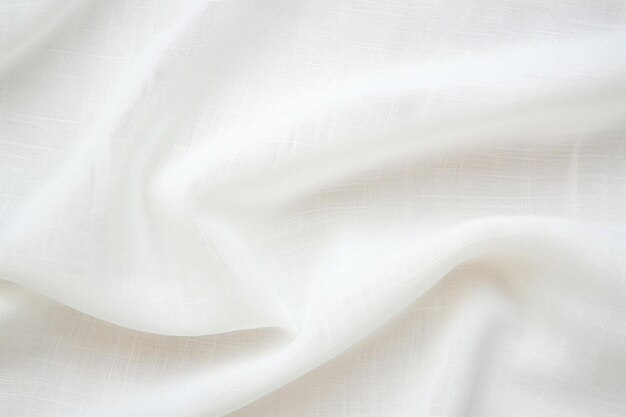 Photo close up white linen cloth fabric texture frame background