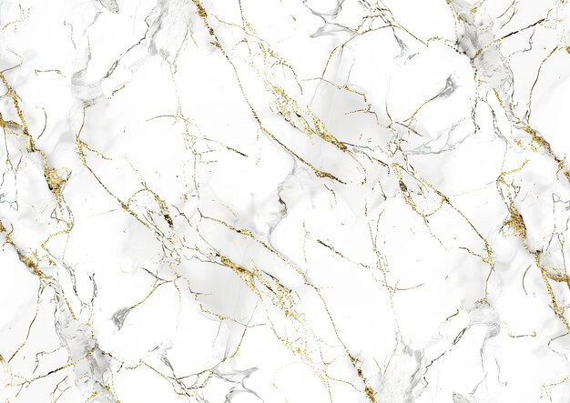 Photo a close up of white marble with golden veins resembling frost on wood