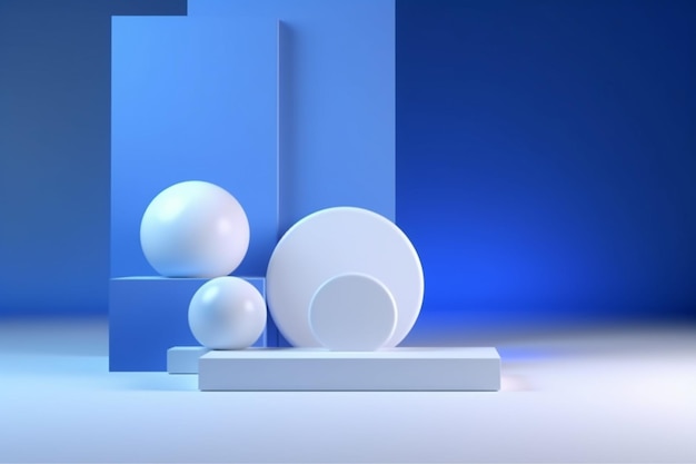 a close up of a white object on a blue surface generative ai