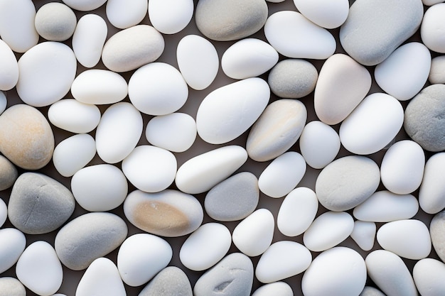 A close up of a white pebbles with a white background