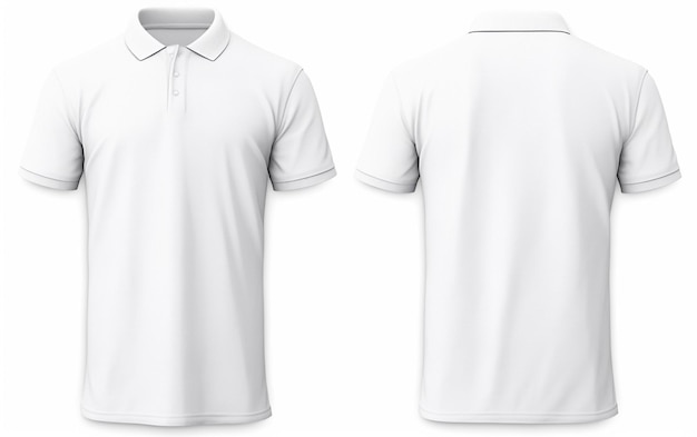a close up of a white polo shirt with a collar generative ai