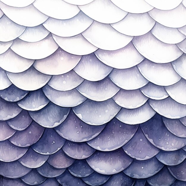 a close up of a white and purple fish scale pattern generative ai