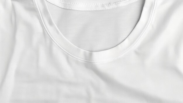 Close up of white shirt on white background