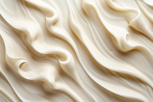 Close up of white silk fabric texture background with smooth wave lines