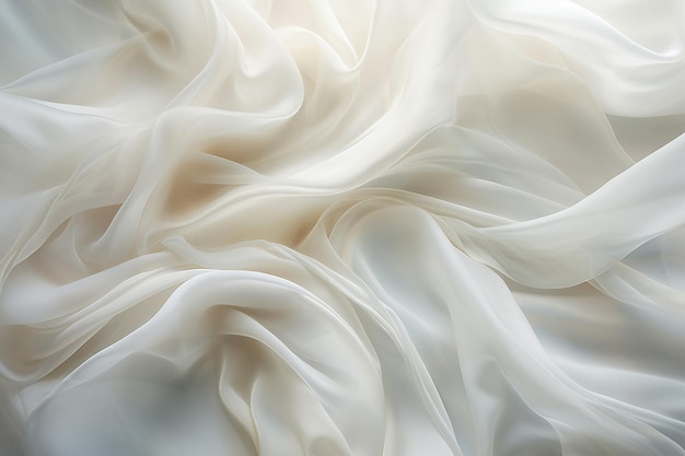 a close up of a white silk with a soft white texture.