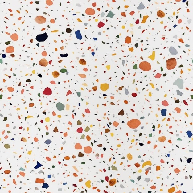 a close up of a white surface with a lot of colorful shapes generative ai