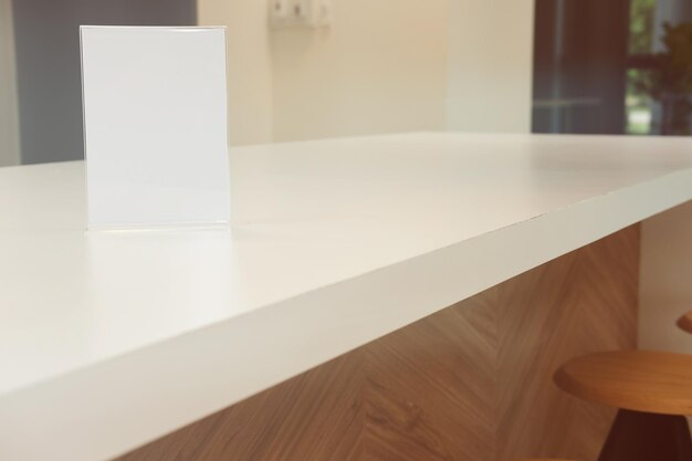 Close-up of white table at home