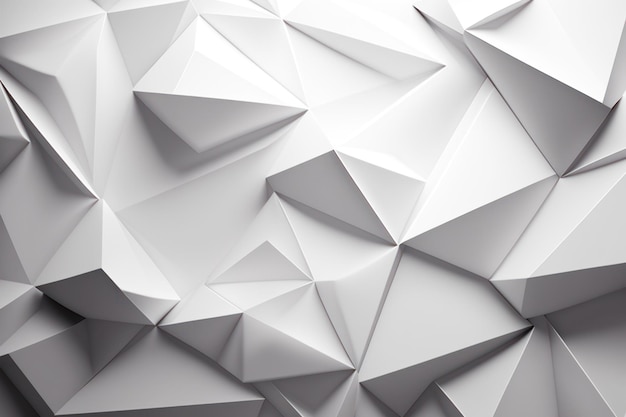 Close up of white wall with lot of triangles on it Generative AI