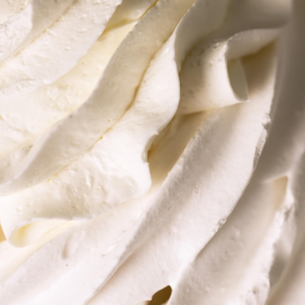 Close Up of a White Whipped or Sour Cream Square