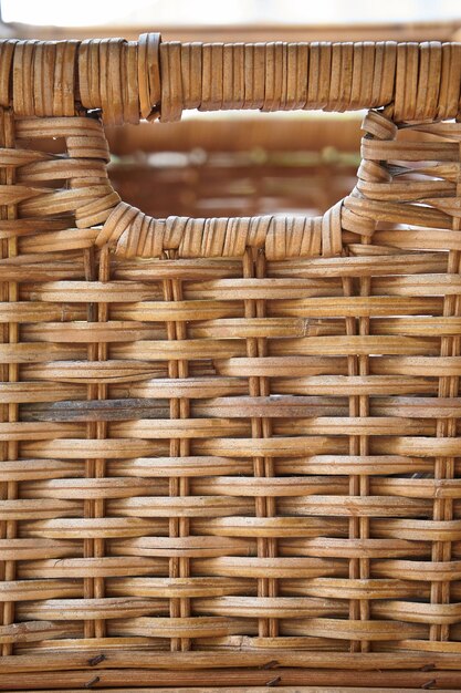 Photo close-up of wicker basket