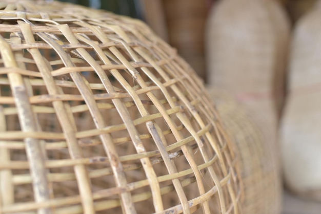 Photo close-up of wicker basket