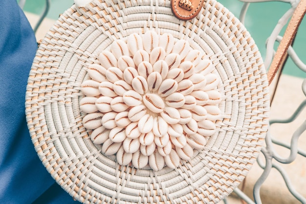 Photo close-up of wicker basket