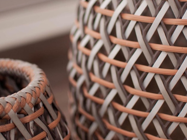 Photo close-up of wicker basket