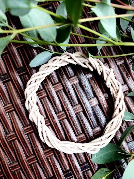 Close-up of wicker basket